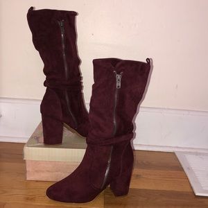 Velvet Burgundy Very G Boots